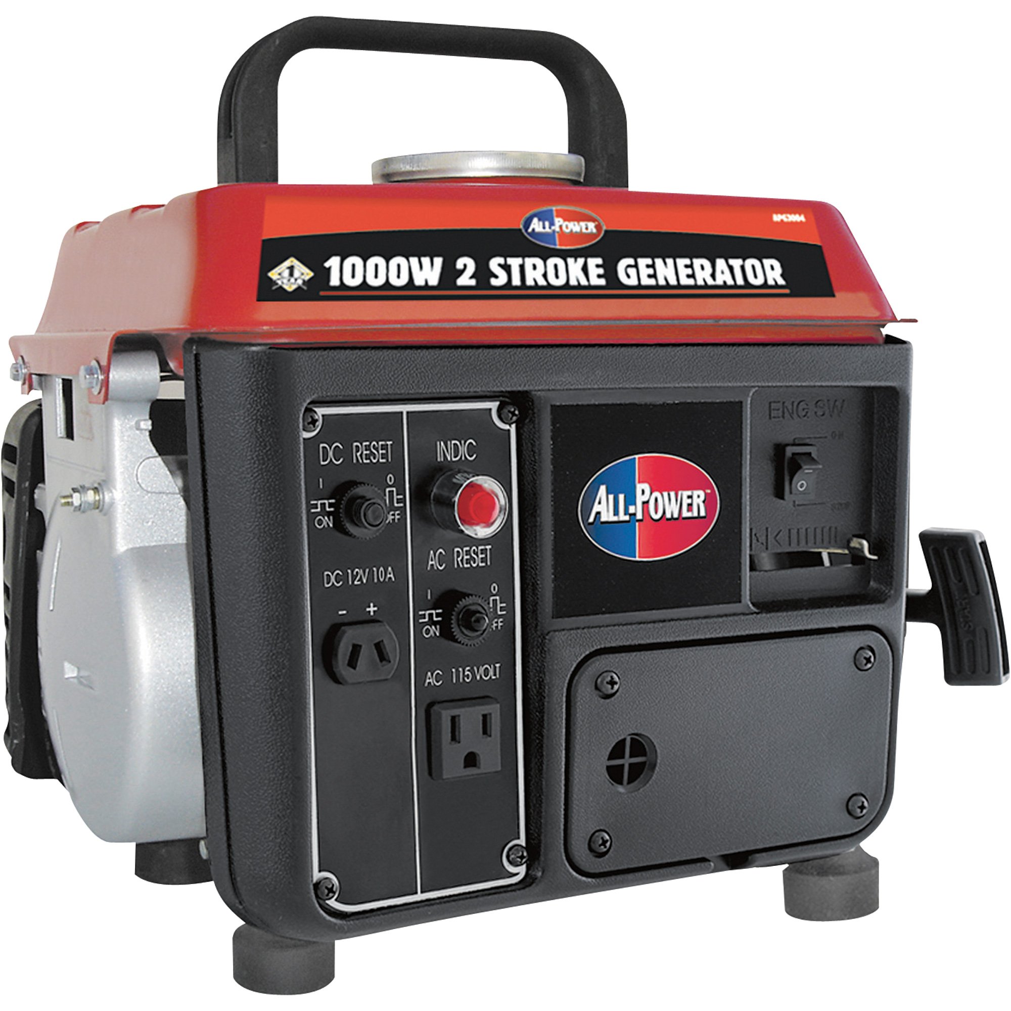 All Power America 2-Stroke Portable Generator — 1000 Surge Watts, 850 Rated Watts, Model# APG-3004A